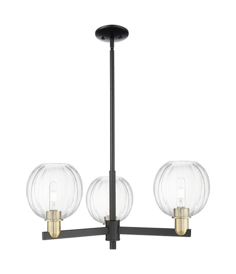 Arcadia Three Light Pendant in Black Antique Brass (405|7163CRBABG4587CL)