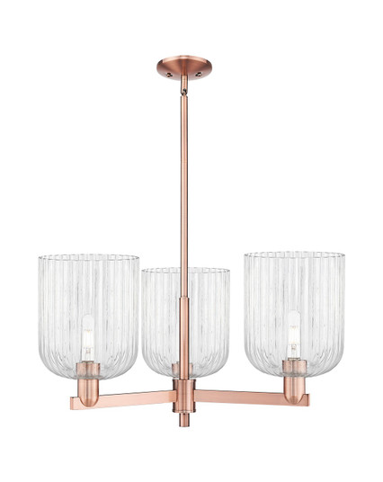 Arcadia Three Light Pendant in Antique Copper (405|7163CRACG5598CL)