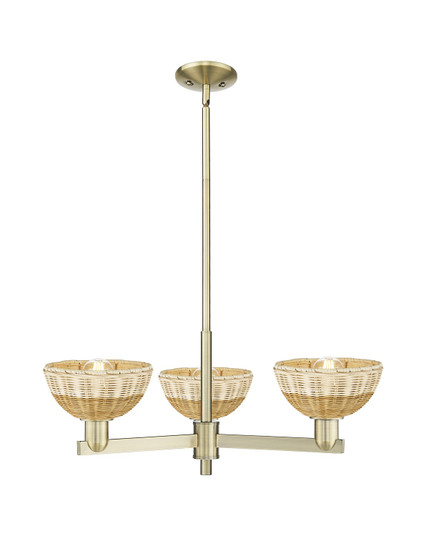 Arcadia Three Light Pendant in Antique Brass (405|7163CRABNBD275NAT)