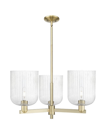 Arcadia Three Light Pendant in Antique Brass (405|7163CRABG5598SDY)