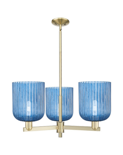 Arcadia Three Light Pendant in Antique Brass (405|7163CRABG5598BL)