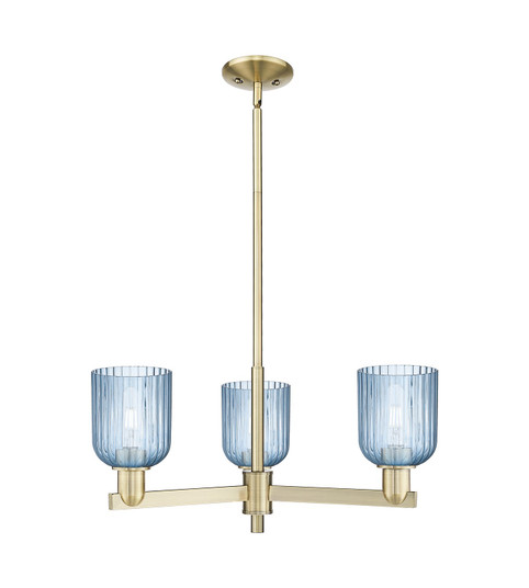 Arcadia Three Light Pendant in Antique Brass (405|7163CRABG5595BL)