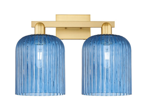 Arcadia Two Light Bath Vanity in Satin Gold (405|7162WSGG5598BL)