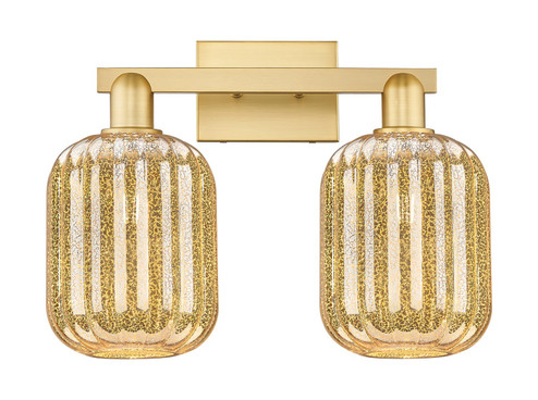 Arcadia Two Light Bath Vanity in Satin Gold (405|7162WSGG4607ME)