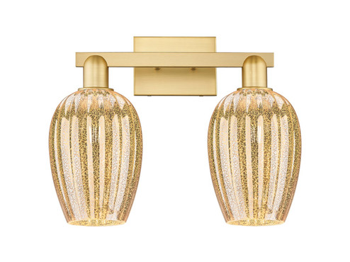 Arcadia Two Light Bath Vanity in Satin Gold (405|7162WSGG4576ME)