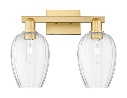 Arcadia Two Light Bath Vanity in Satin Gold (405|7162WSGG4576CL)