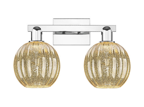 Arcadia Two Light Bath Vanity in Polished Chrome (405|7162WPCG4587ME)