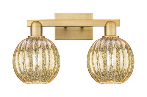 Arcadia Two Light Bath Vanity in Brushed Brass (405|7162WBBG4587ME)