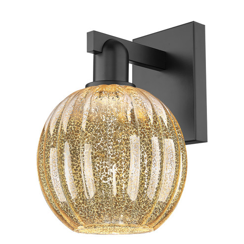 Arcadia One Light Wall Sconce in Matte Black (405|7161WBKG4587ME)