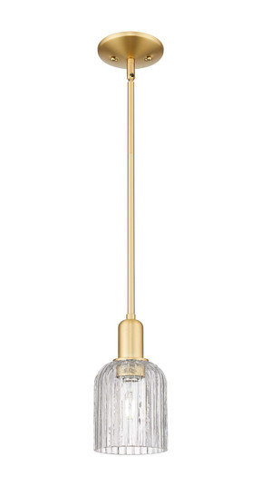 Arcadia One Light Mini Pendant in Satin Gold (405|7161SSGG5595CL)