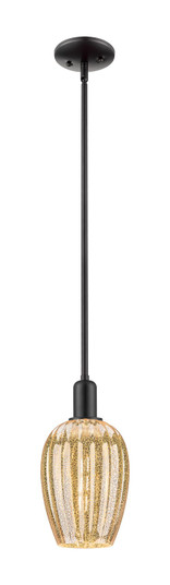 Arcadia One Light Mini Pendant in Matte Black (405|7161SBKG4576ME)