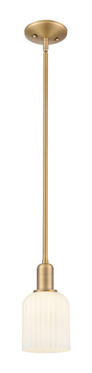 Arcadia One Light Mini Pendant in Brushed Brass (405|7161SBBG5595GWH)