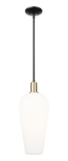 Arcadia One Light Mini Pendant in Black Antique Brass (405|7161SBABG4568WH)