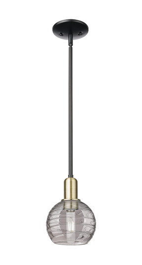 Arcadia One Light Mini Pendant in Black Antique Brass (405|7161SBABG12136CL)