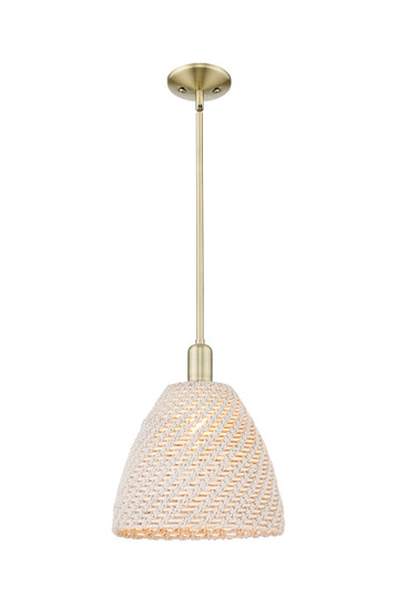Arcadia One Light Pendant in Antique Brass (405|7161SABNBD12NAT) Arcadia One Light Pendant in Antique Brass (405|7161SABNBD12NAT)