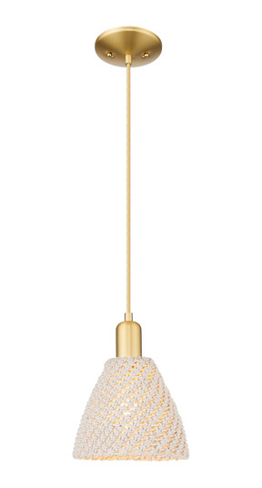 Arcadia One Light Pendant in Satin Gold (405|7161PSGNBD75NAT)