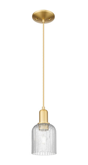 Arcadia One Light Mini Pendant in Satin Gold (405|7161PSGG5595SDY)