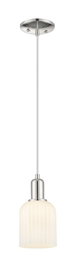 Arcadia One Light Mini Pendant in Polished Nickel (405|7161PPNG5595GWH)