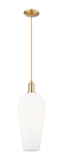 Arcadia One Light Mini Pendant in Champagne Bronze (405|7161PCBG4568WH)