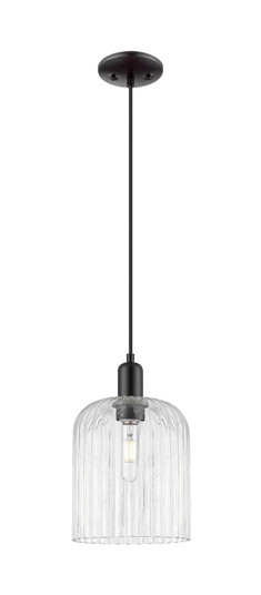Arcadia One Light Mini Pendant in Matte Black (405|7161PBKG5598CL)