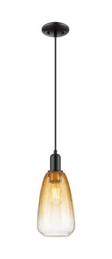 Arcadia One Light Mini Pendant in Matte Black (405|7161PBKG4806AM)