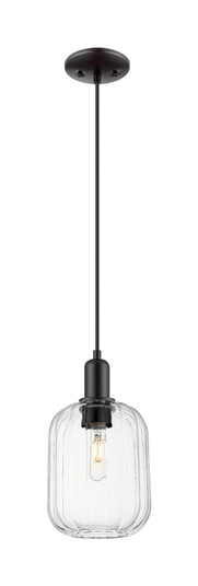 Arcadia One Light Mini Pendant in Matte Black (405|7161PBKG4607CL)