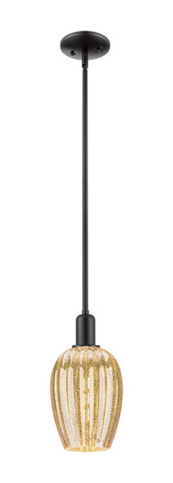 Arcadia One Light Mini Pendant in Matte Black (405|7161PBKG4576ME)