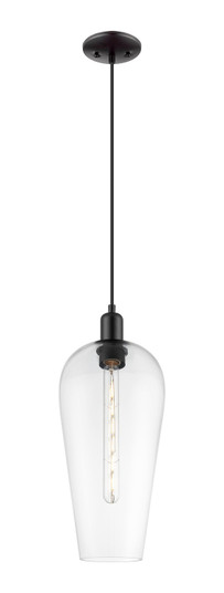 Arcadia One Light Mini Pendant in Matte Black (405|7161PBKG4568CL)