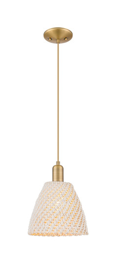 Arcadia One Light Pendant in Brushed Brass (405|7161PBBNBD9NAT)