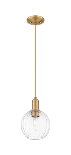 Arcadia One Light Mini Pendant in Brushed Brass (405|7161PBBG4587CL)