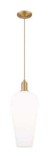 Arcadia One Light Mini Pendant in Brushed Brass (405|7161PBBG4568WH)