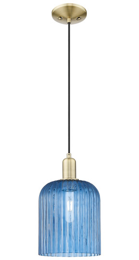 Arcadia One Light Mini Pendant in Antique Brass (405|7161PABG5598BL)