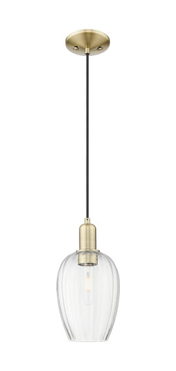Arcadia One Light Mini Pendant in Antique Brass (405|7161PABG4576CL)