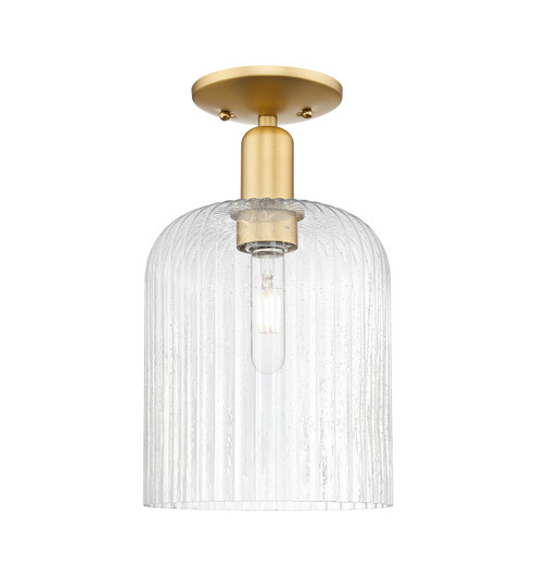 Arcadia One Light Semi-Flush Mount in Satin Gold (405|7161CSGG5598SDY)