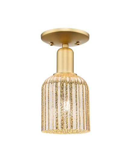 Arcadia One Light Semi-Flush Mount in Satin Gold (405|7161CSGG5595ME)