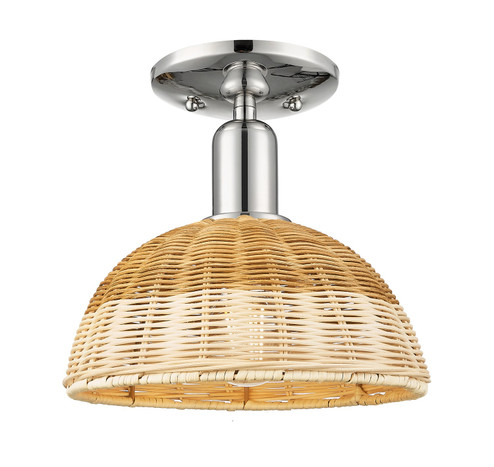 Arcadia One Light Semi-Flush Mount in Polished Nickel (405|7161CPNNBD29NAT)