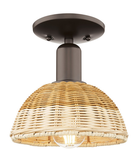 Arcadia One Light Semi-Flush Mount in Oil Rubbed Bronze (405|7161COBNBD275NAT)