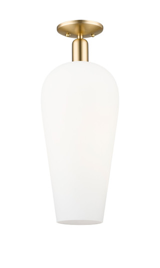 Arcadia One Light Semi-Flush Mount in Champagne Bronze (405|7161CCBG4568WH)