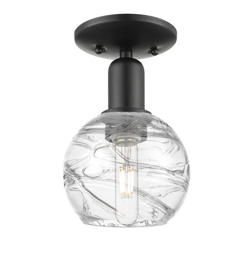 Arcadia One Light Semi-Flush Mount in Matte Black (405|7161CBKG12136CL)