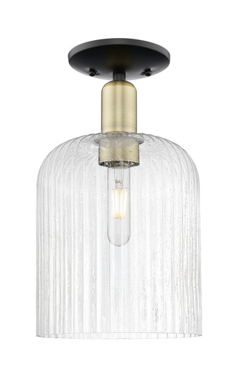 Arcadia One Light Semi-Flush Mount in Black Antique Brass (405|7161CBABG5598SDY)