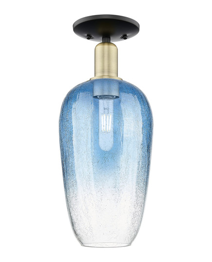 Arcadia One Light Semi-Flush Mount in Black Antique Brass (405|7161CBABG4847SB)