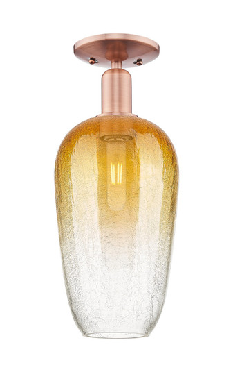 Arcadia One Light Semi-Flush Mount in Antique Copper (405|7161CACG4847AM) Arcadia One Light Semi-Flush Mount in Antique Copper (405|7161CACG4847AM)