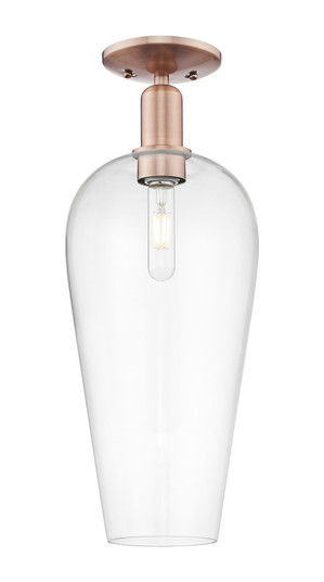 Arcadia One Light Semi-Flush Mount in Antique Copper (405|7161CACG4568CL)