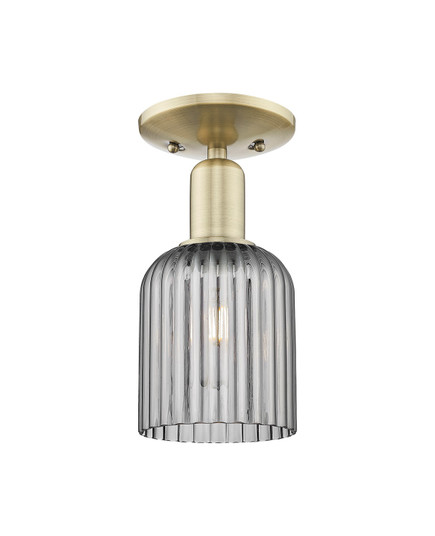 Arcadia One Light Semi-Flush Mount in Antique Brass (405|7161CABG5595SM)