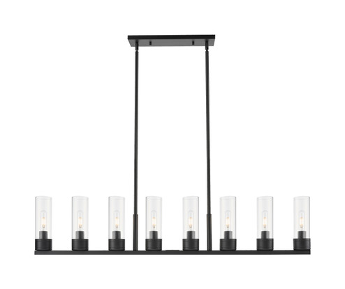 Downtown Urban Eight Light Linear Pendant in Matte Black (405|6178IBKG6178CL)