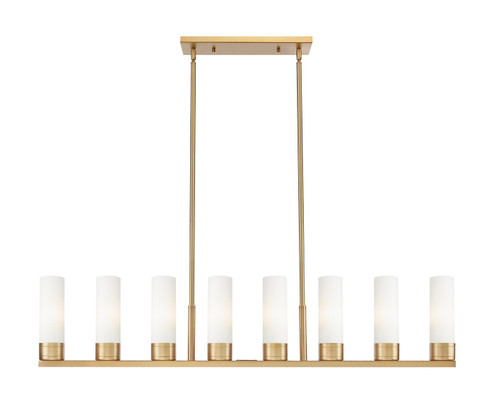 Downtown Urban Eight Light Linear Pendant in Brushed Brass (405|6178IBBG6178SWH)