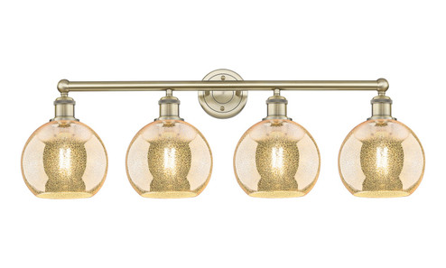 Edison Four Light Bath Vanity in Antique Brass (405|6164WABG1288)