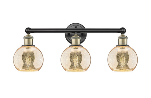 Edison Three Light Bath Vanity in Black Antique Brass (405|6163WBABG1286)