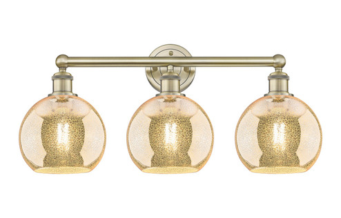 Edison Three Light Bath Vanity in Antique Brass (405|6163WABG1288)