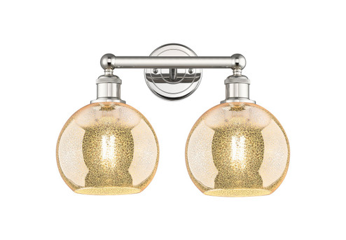 Edison Two Light Bath Vanity in Polished Nickel (405|6162WPNG1288)